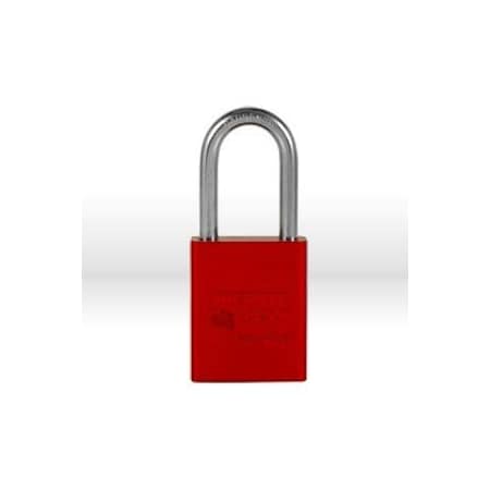 Master Lock Padlock, Keyed alike, 5 pin cylinder, Size: 1-1/2in. , Aluminum, Red A1106KARED